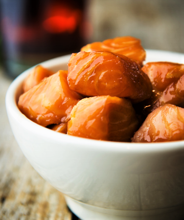 Bouchées de saumon fumé à l'érable